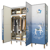 钢管加粗加固布出租房卧室现代布艺衣橱柜子