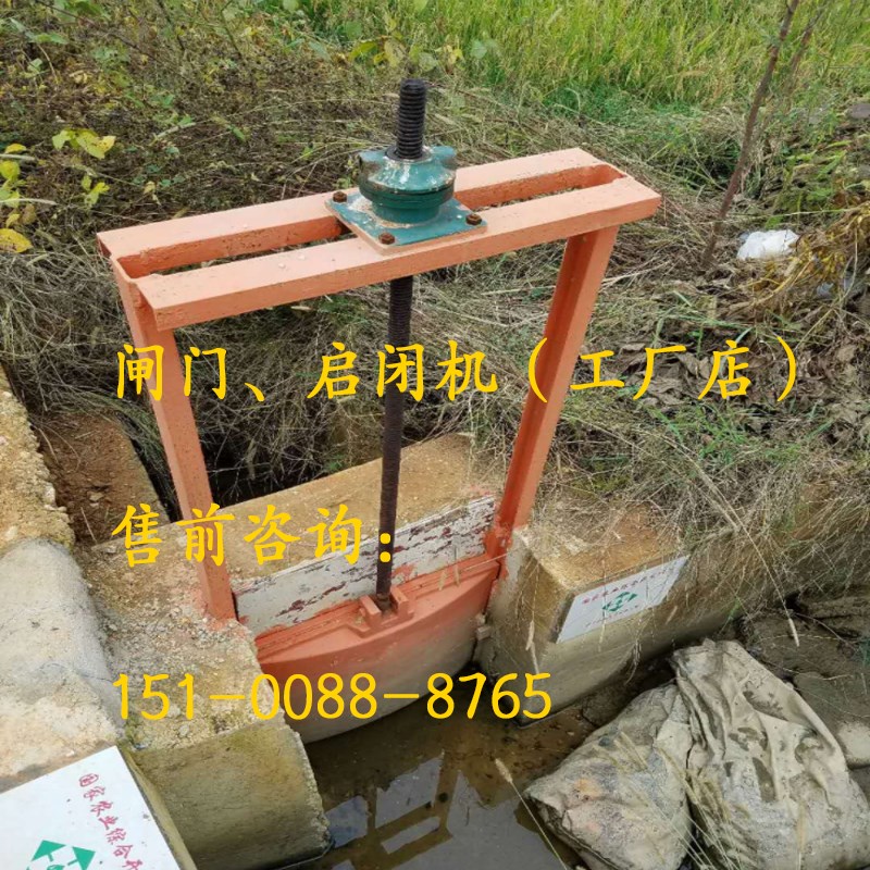一体式铸铁闸门水库渠道钢制放水镶铜闸门手电两用螺杆启闭机闸门