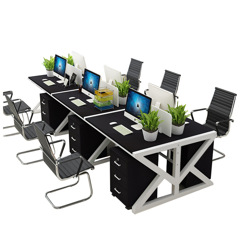 职员办公桌电脑桌椅现代办公家具2/四人工作位屏风卡座