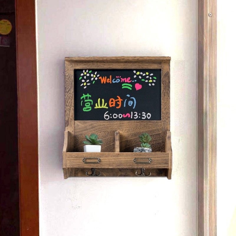 复古做旧z家用店铺壁挂式花架小黑板电表箱装饰遮挡箱留言板
