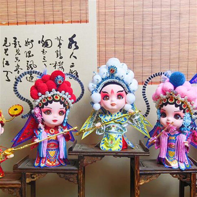 老北京特色非遗绢人手工艺品外事礼品京合坊阖乐娃娃配礼盒