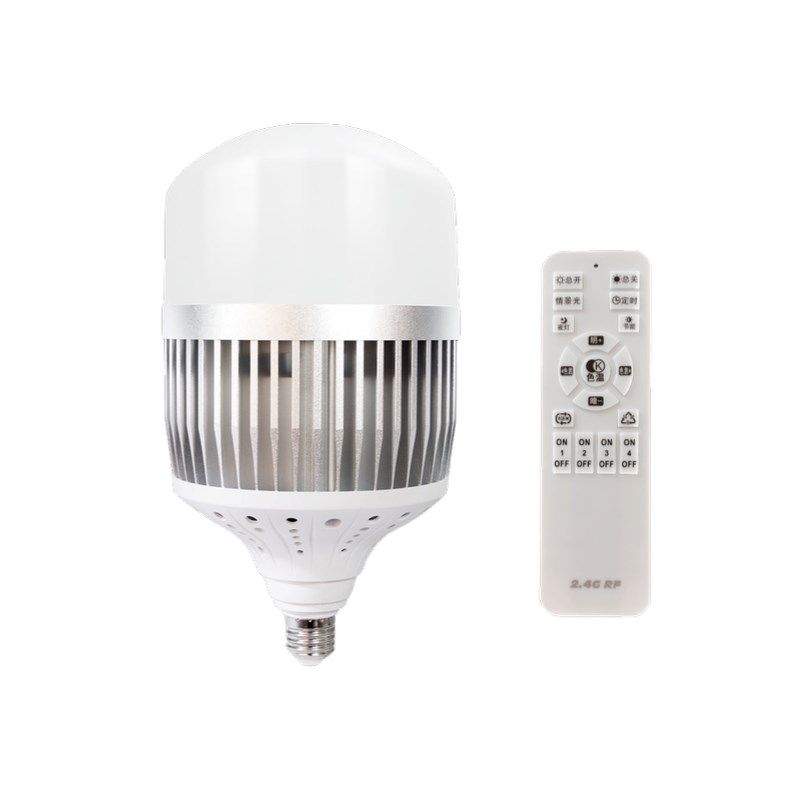 超亮led灯泡E27螺旋节能灯球泡灯家用三色变光G无极调光遥控灯