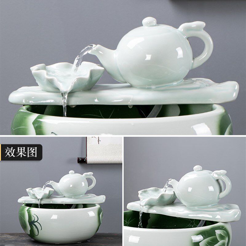 自动循环流水鱼缸增氧养鱼盆喷泉瀑布室内家用加湿招财流水器,家居饰品,装饰摆件,淘宝优惠券,粉丝福利购,淘宝优惠卷