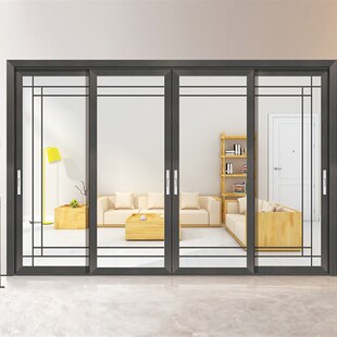 铝合金重型推拉门厨房门阳台卫生间移门客厅浴室隔断商铺三联动门