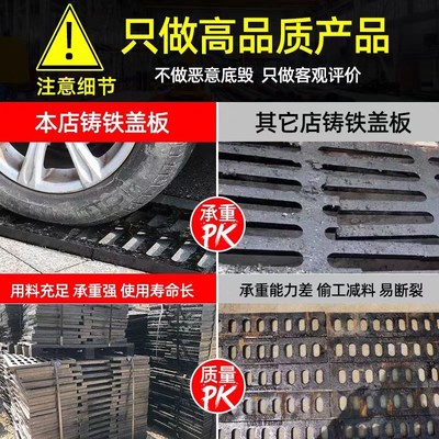 球墨铸铁沟盖板下水道格栅雨水篦子方形井盖子阴沟地沟排水沟盖板