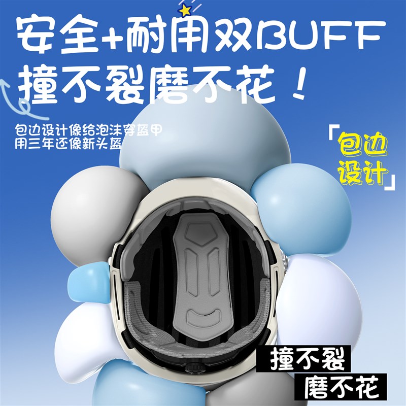 新款超轻便儿童头盔电动车男女孩3c认证夏季宝宝摩托车骑行安全帽