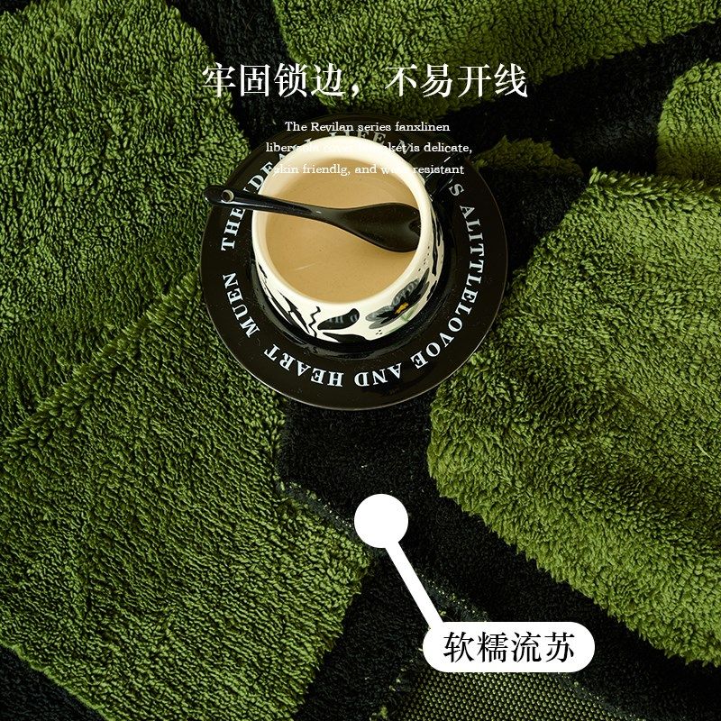 中古风沙发盖布舒棉绒一片式全盖沙发罩毯沙发巾沙发垫