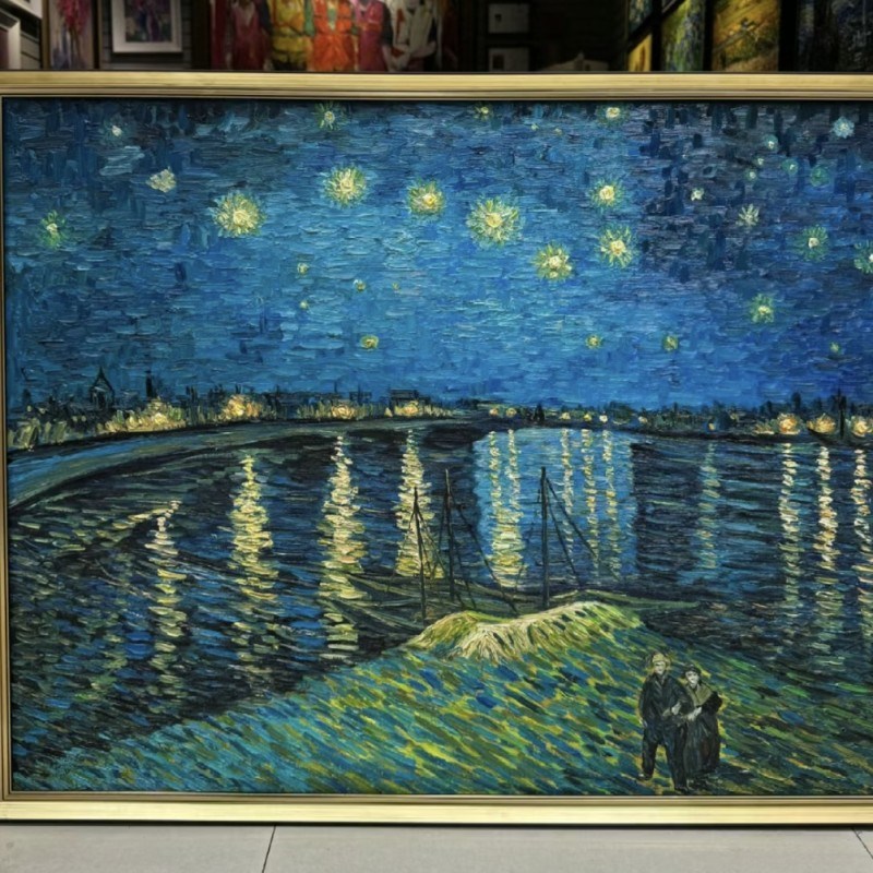 纯手绘来图定制油画人物玄关客厅丙烯装饰画别墅古典风景大芬村图片