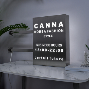 in咖啡店门头灯箱广告牌悬挂面挂墙式奶茶店LD发光侧招牌定制