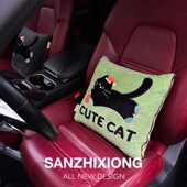 猫咪汽车抱枕被办公室午睡毯二合一创意车载腰靠抱枕汽车靠枕