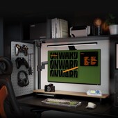 松能倒挂显示器支架上下屏便捷电脑宿舍吊顶升降械臂