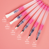 秀普自来水毛笔装 初学者手绘画画笔软头储水毛笔学生水彩笔 注水式