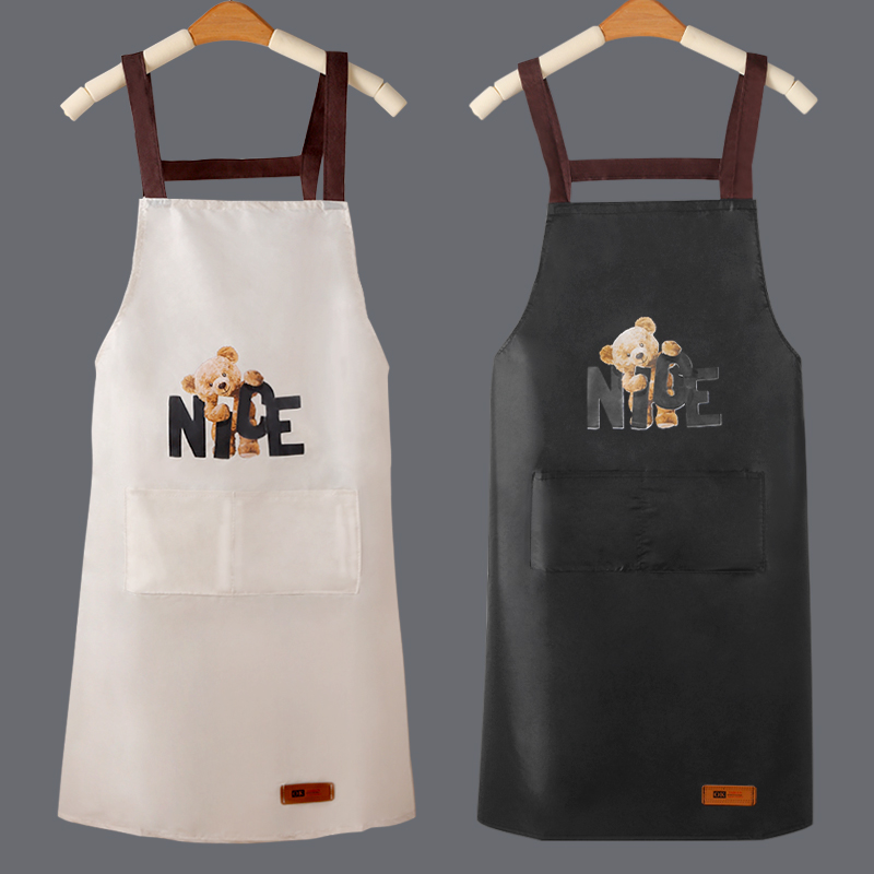 家用厨房防水防油耐脏背带围裙