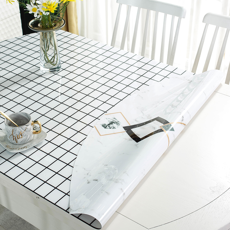 椭圆形餐桌布桌面垫餐桌垫桌布防水防油免洗防烫软pvc玻璃水晶板