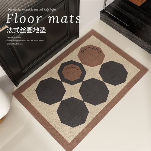 法式高级感入户门地垫丝圈进门门口玄关一冲即净防滑耐磨地毯除尘