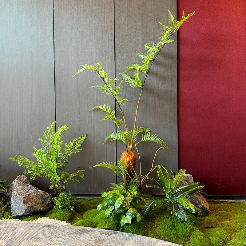 仿真苔藓绿植造景室内槽玄关饰柜台假落地摆设