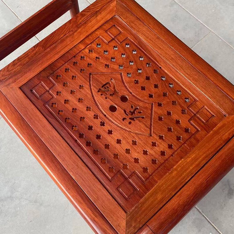 茶水车国标红木大果紫檀缅甸花梨木单茶台移动烧水茶几小型泡茶桌