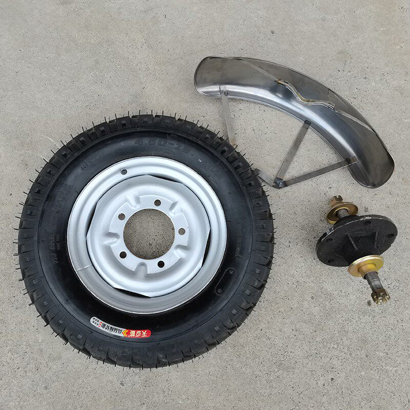 单卡减震器前叉总成建筑工地电动三轮车改装 前轮胎转向全