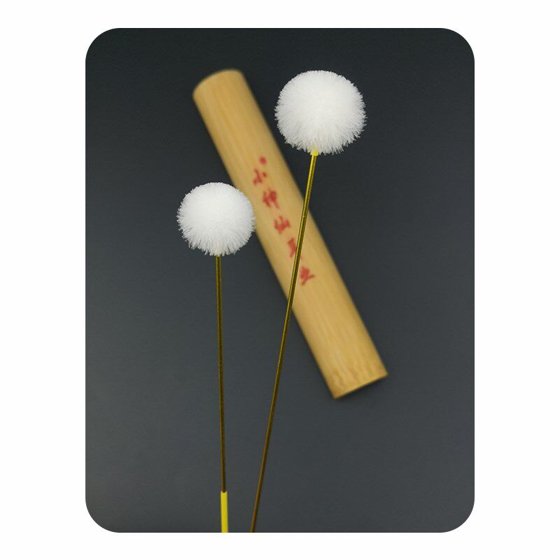 加长碳素柄鹅毛棒掏耳朵工具浓密鹅绒毛球采耳长柄毛刷按摩耳