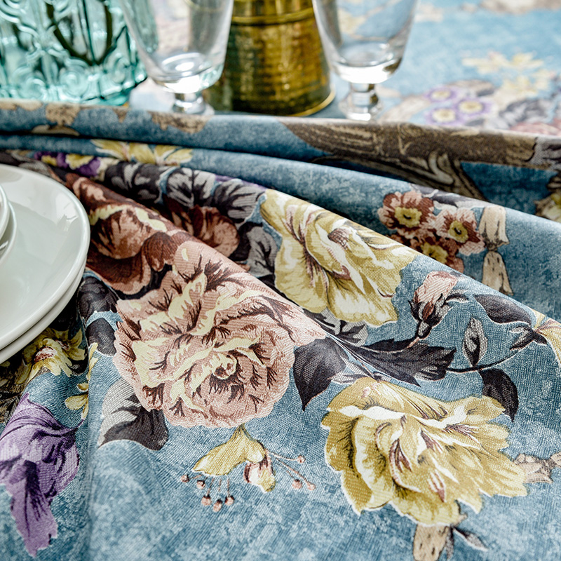 欧式桌布圆桌台布圆形餐厅圆桌布高档餐桌布加厚家用中式圆桌餐布