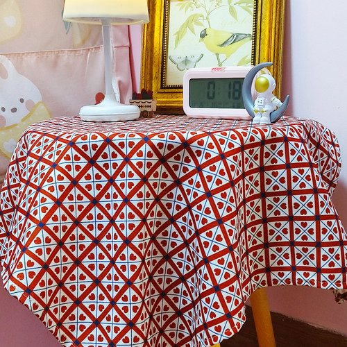 迷你小圆桌桌布级感布艺洽谈桌布卧室小矮桌盖布盖巾拍照茶几布