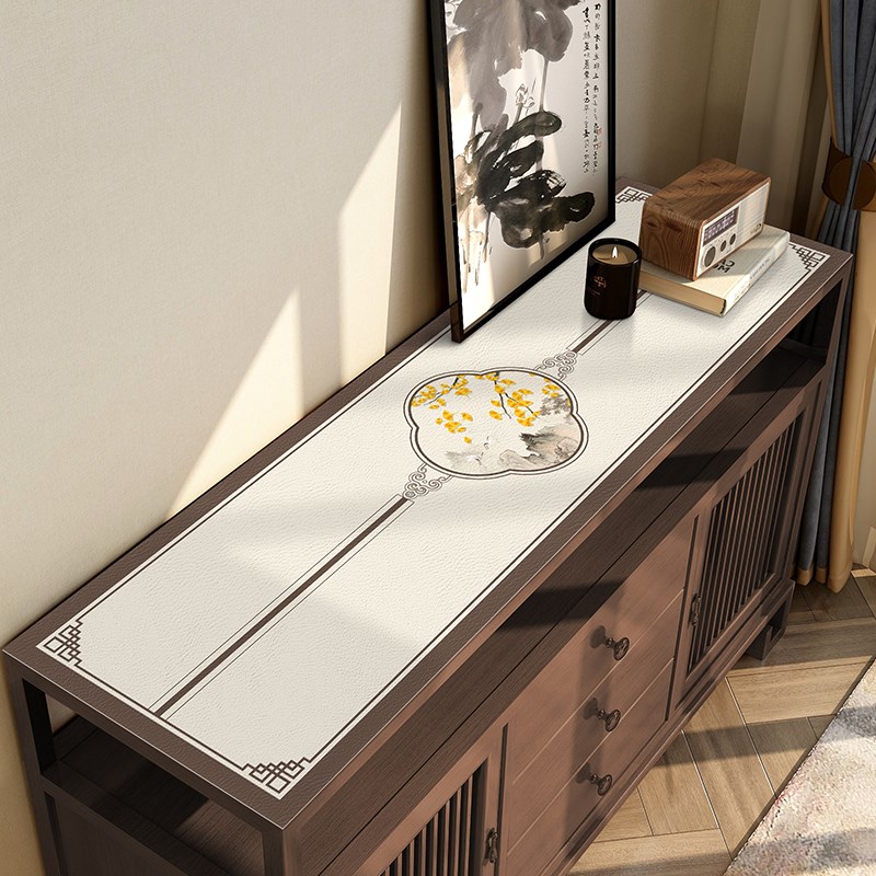 中式餐边柜桌垫防水防油免洗桌布鞋柜斗柜玄关柜电视柜台面保护垫