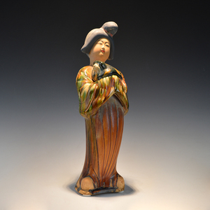 唐彩陶俑 出土 酒店古典饰品 复古软 仕女