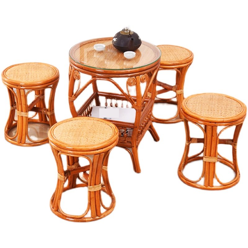 真藤茶几圆台阳台桌子老式家用圆形椅凳件,住宅家具,阳台桌,淘宝优惠券,粉丝福利购,淘宝优惠卷