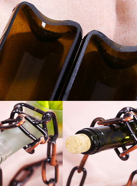 创意礼品酒瓶 家庭酒柜艺术悬浮瓶客厅个性装饰品水培支架