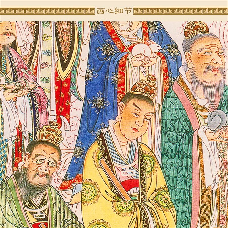 复古水陆画 十二元辰地支生肖神像画 神将护法画像卷轴挂画定制,家居饰品,国画,淘宝优惠券,粉丝福利购,淘宝优惠卷