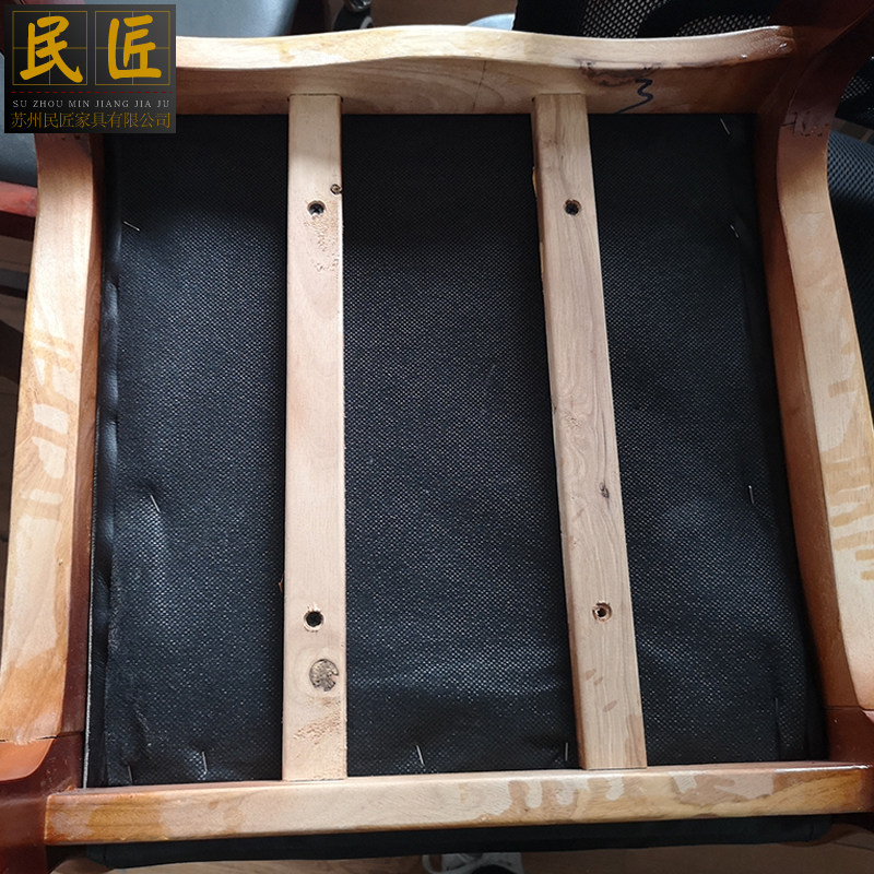 实木会议椅四脚木椅会场皮椅培训办公椅红棕色棋牌室椅子