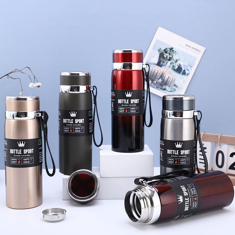 Stainless Steel Flask Thermo Mug SHports Water Bottle Cup
