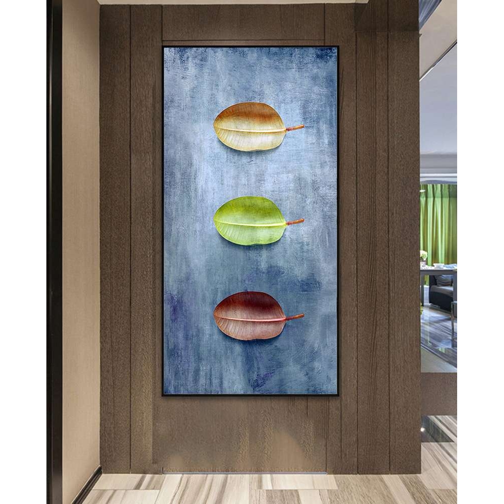现代简约植物走廊叶子装饰画 客厅背景墙玄关室内艺术画图片