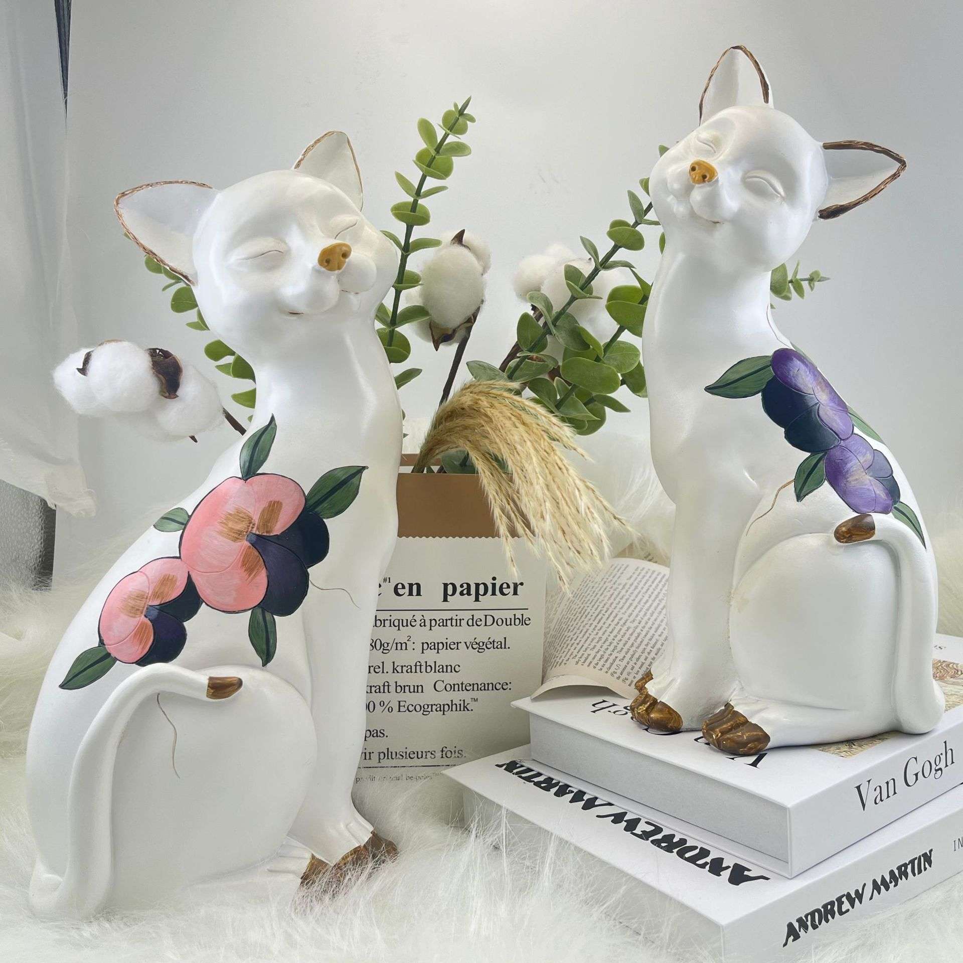 创意猫咪树脂工艺品摆件办公室家用客厅卧室小摆饰精致迷你