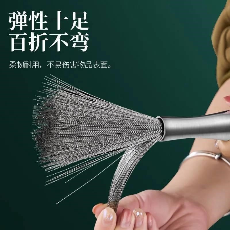 【升级】新款不锈钢锅刷家用易清洗不藏污长柄刷厨具刷