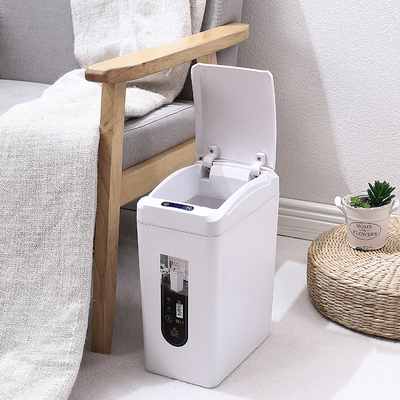 欧本窄型夹缝电动智能感应式垃圾桶家用卫生间厕所带盖自动筒