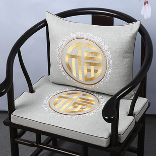 凤织坊红木圈椅坐垫卡扣款式实木新沙发坐垫防滑管帽椅垫