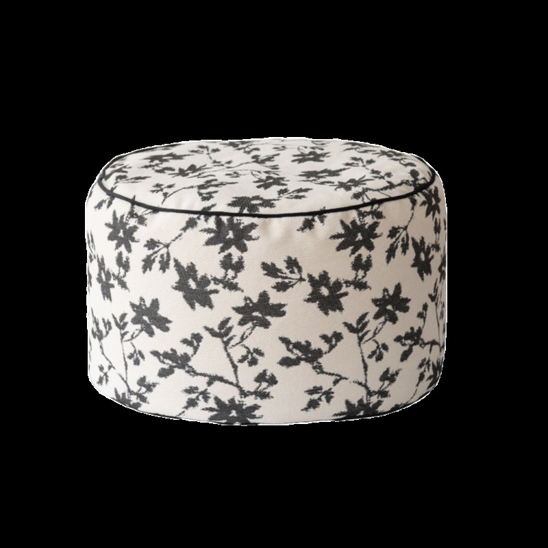 生活之盐花影雪尼尔坐墩圆形蒲团豆袋懒人沙发客厅地毯坐垫凳