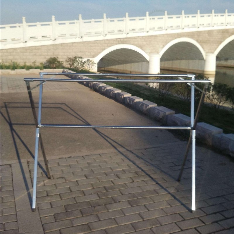 2020晾衣架落地不锈钢伸缩晾衣架圆管三杠折叠阳台式x型室内外晾