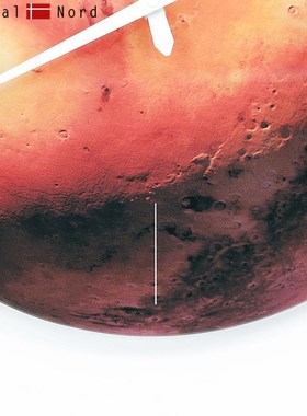 l Nod火星创意挂钟英寸钢化玻璃客厅艺术时钟大挂钟
