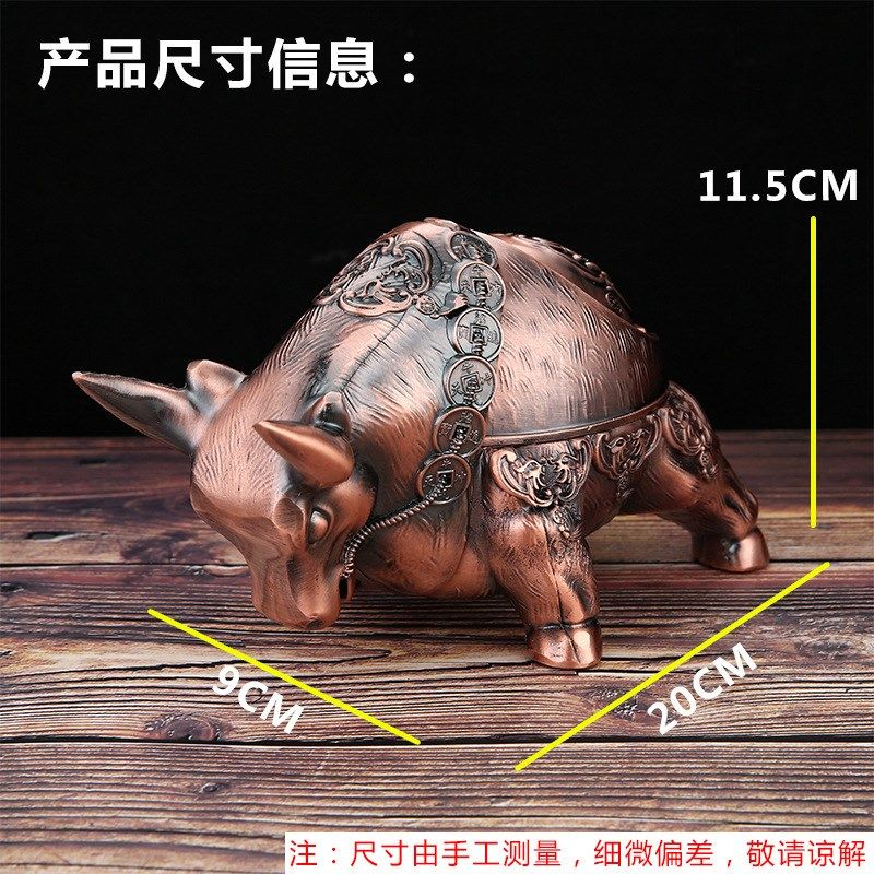 欧式烟灰缸高档奢华创意个性潮流家用客厅茶几复古带盖防飞灰烟缸