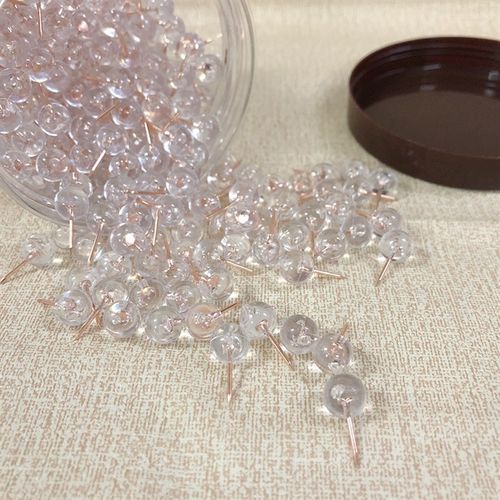 0枚玫瑰金圆球形工字钉软木钉大头钉照片墙留言板专用钉