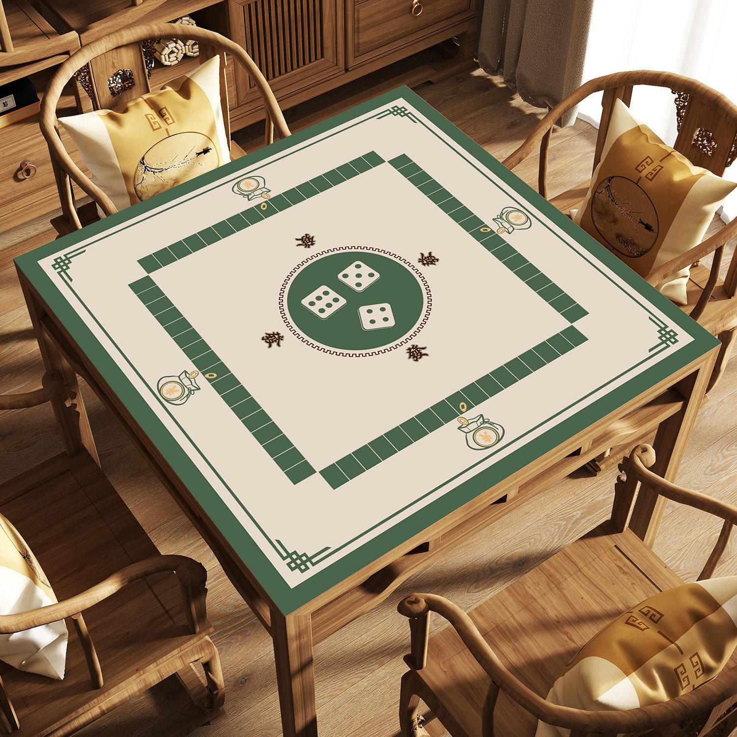 麻将桌桌布加厚消音手搓掼蛋扑牌桌垫正方形防滑麻将布垫子,居家布艺,桌布,淘宝优惠券,粉丝福利购,淘宝优惠卷
