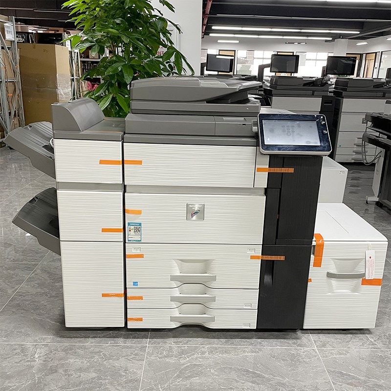 夏普复印机a3a4大型扫描商用图文店高速复合机激光彩色打印机8090
