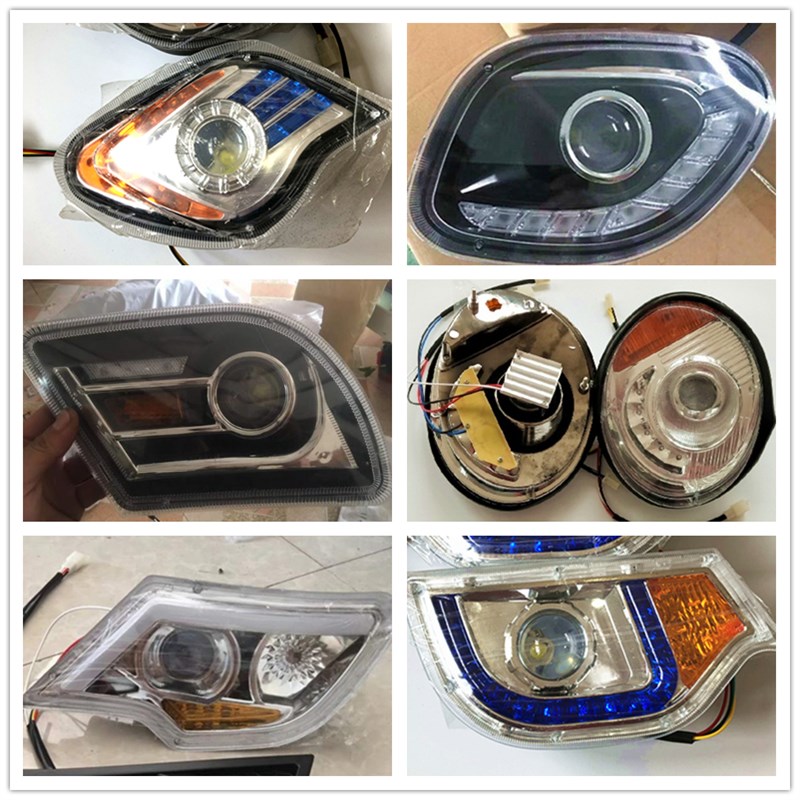 全封闭电动三轮车四轮车前大灯篷车棚车老年代步车前大灯转向灯