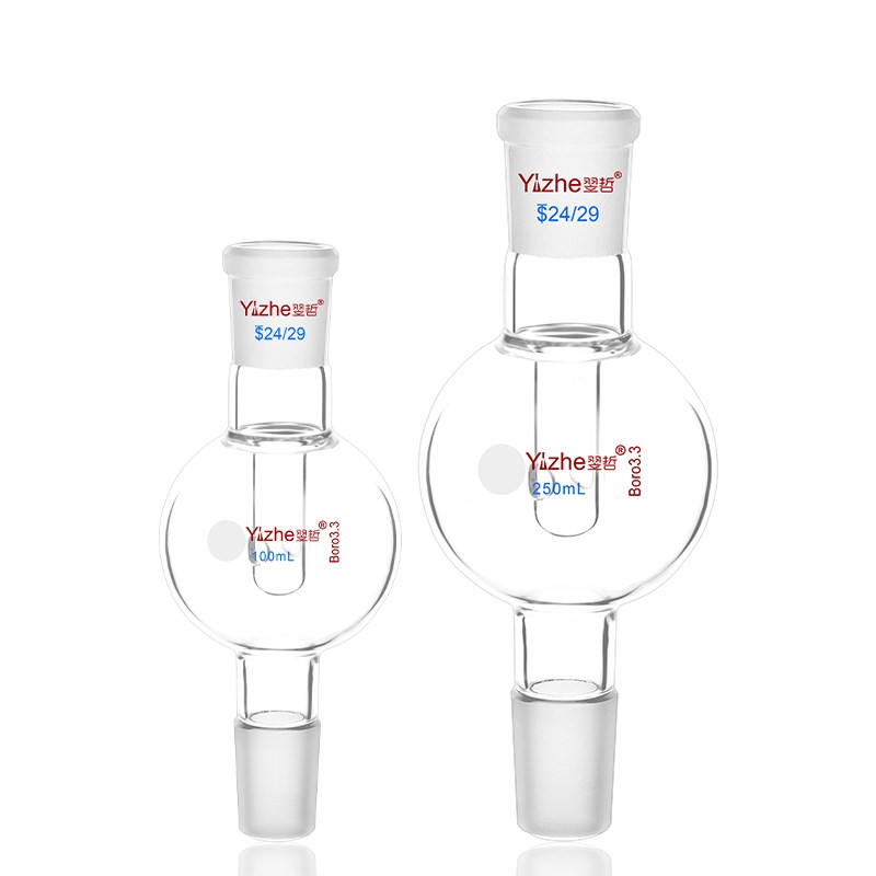 翌哲牌 防泡沫球1 /2转2标口2/29防爆瓶缓冲瓶化学实验器材玻璃仪