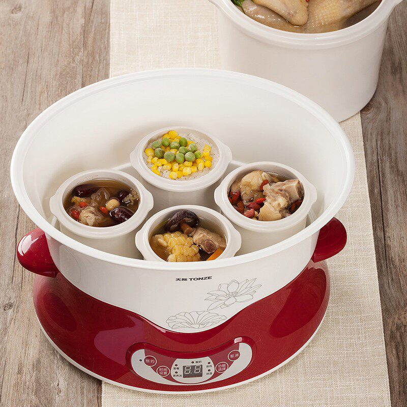 天际电炖炖锅陶瓷家用隔水炖盅全自动5人煲汤锅大容量一锅五胆L