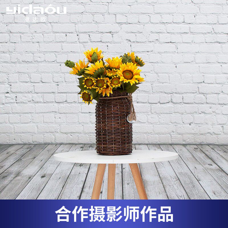 意达欧摄影背景布装饰背景道具白色复古木纹地板砖墙静物人像拍照