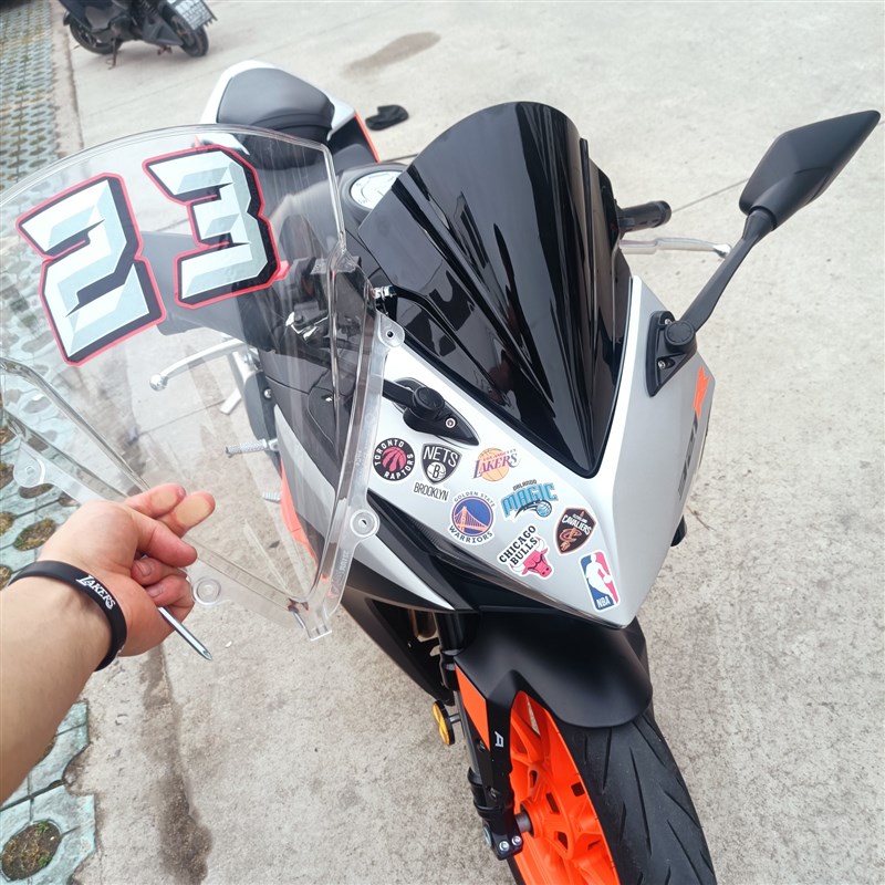 适用凯越321RR改装后视镜定风翼 加高竞技风挡 侧翼风刀爆改配件