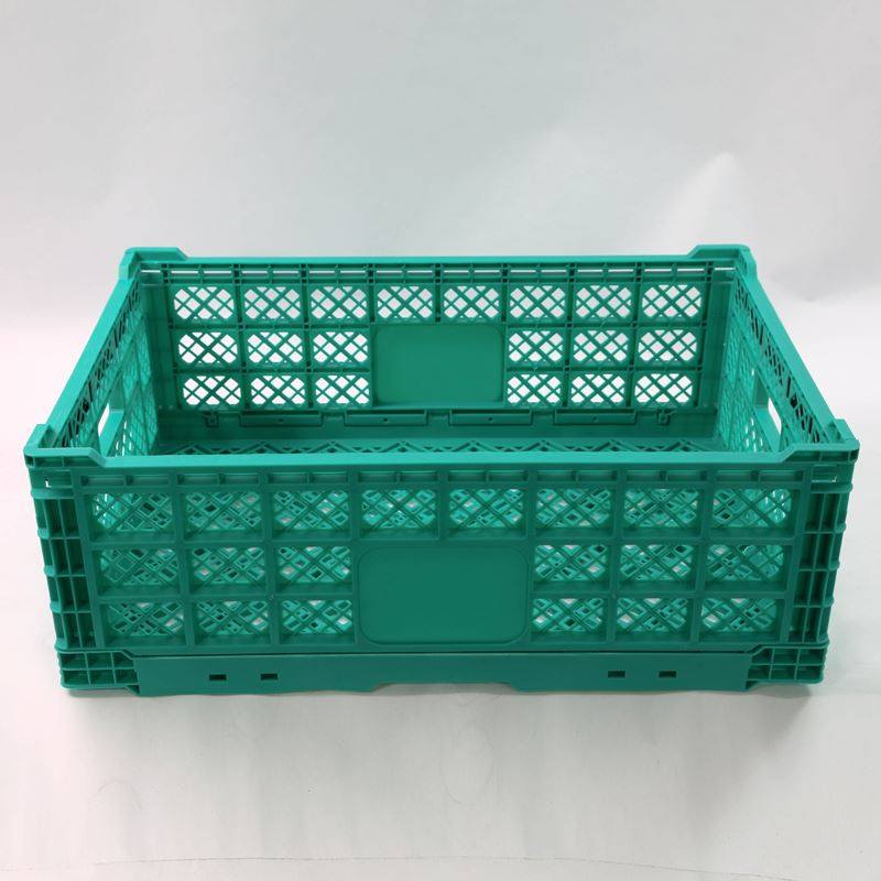 塑料折叠筐水果筐蔬菜框折叠台阶超市水果店展示架货架加厚绿色